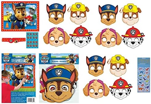 Paw Patrol Party Favor Bundle with Game and Masks