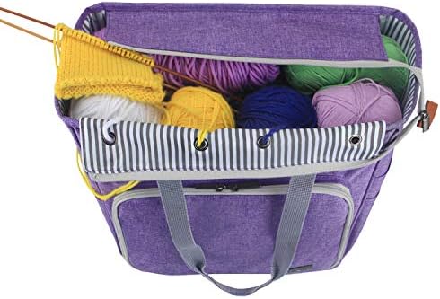 LUXJA Knitting Tote Bag Purple