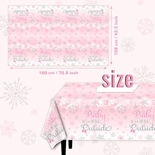 CMUSKO Baby Its Cold Outside Tablecloths 3Pcs Winter Wonderland Decorations