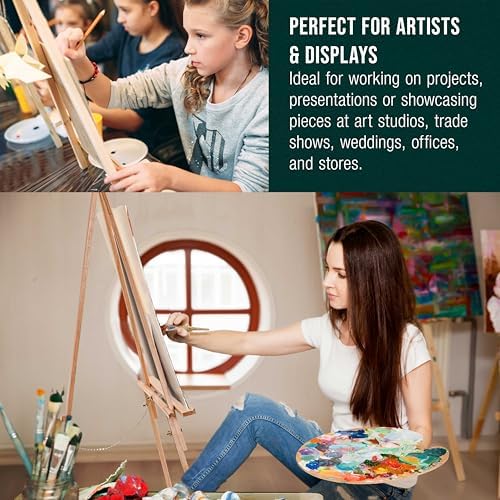 US Art Supply 64 inch Wooden Easel Stand