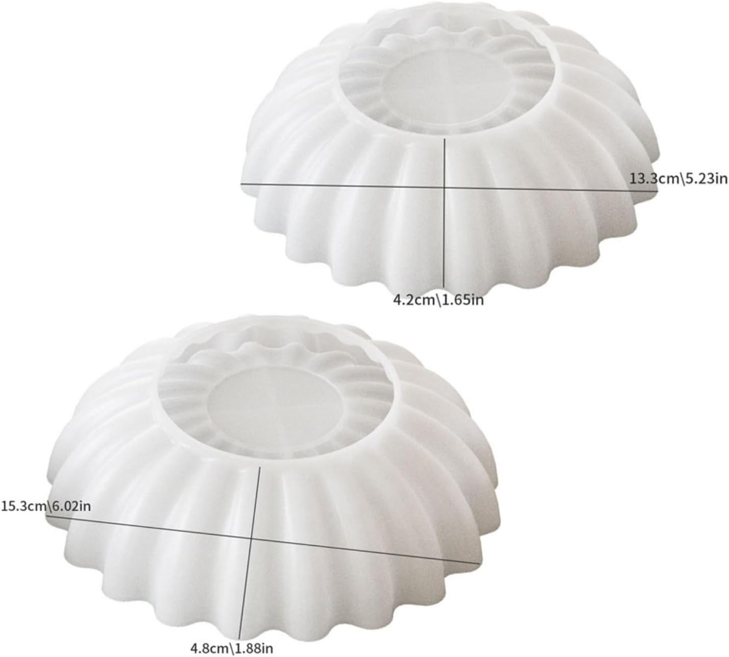 2PCS Flower Tray Resin Mold for Epoxy Casting and Craft Projects