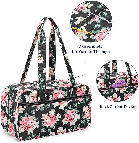 Teamoy Yarn Storage Tote Bag for Knitting and Crochet