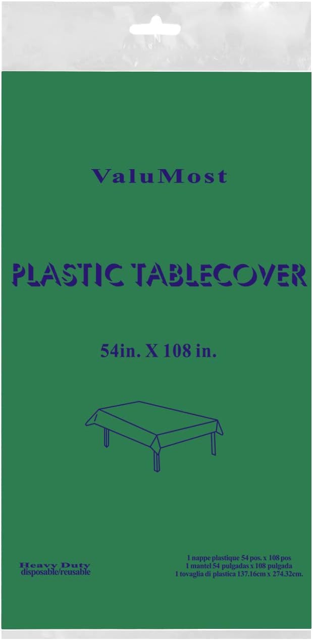 Party Essentials ValuMost Table Cover Kelly Green 54x108