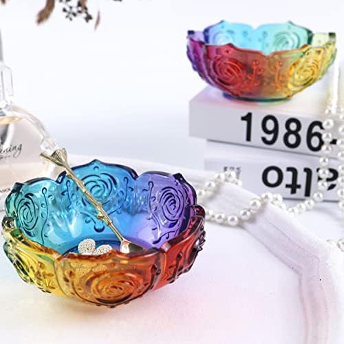 Resin Bowl Mold with Rose and Lotus Design