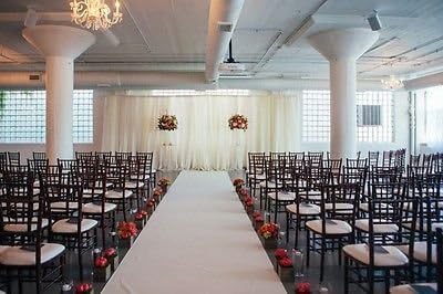 White 50 Ft Satin Aisle Runner 60 Inch Wide Bridal Wedding Fabric