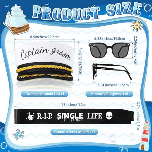 JaGely 3 Pcs Groom Party Accessories Set