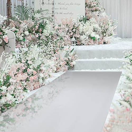 Bazargame Silver Aisle Runner Wedding Carpet 33x33ft