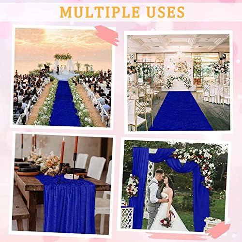 KAMPCO 2mm Blue Aisle Runner Carpet for Weddings and Events