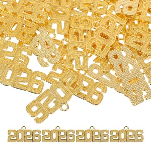 LUOZZY 100pcs Alloy Keychain Charms for DIY Jewelry Graduation Accessories