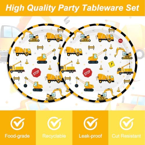 Construction Vehicle Party Set for 16 Guests