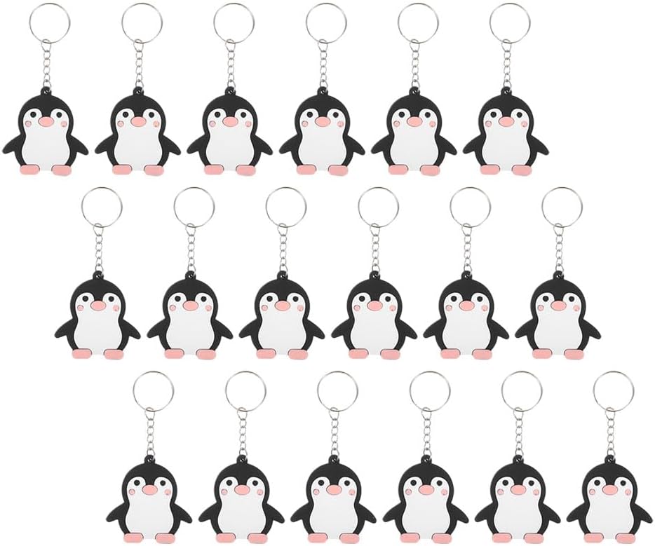 LUOZZY 40 Pcs Penguin Keychains for Winter Birthday Party Favors