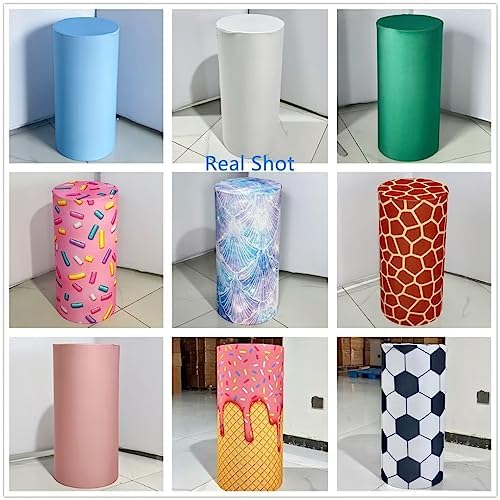 Light Pastel Pink Cylinder Spandex Cover for Party Decorations