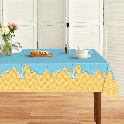 Foxrush Ice Cream Themed 3 Pc Tablecloths Pink Blue Green