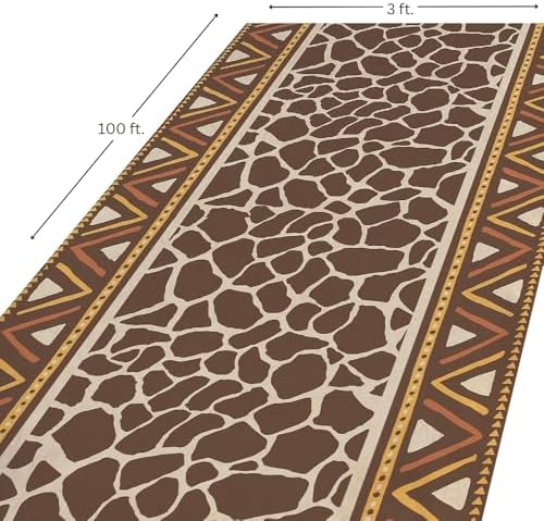 Animal Print Aisle Runner with Trim - 1 Piece