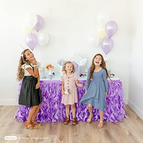 Bluekate Willowy Purple Tutu Table Skirt 9ft