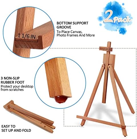 Falling in Art 25 Tabletop Easel Stand Set