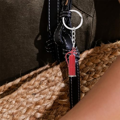 LUOZZY 4pcs Firefighter Keychain Decor