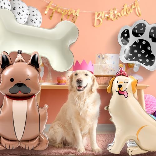 15 Pcs Cute Dog Themed Balloons Party Decorations