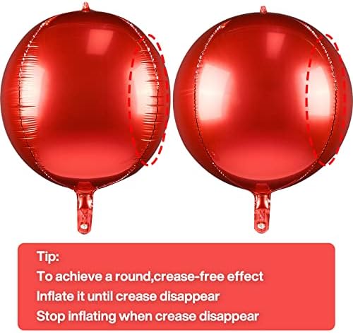 PartyWoo Red Balloons 6 Pack for Birthday and Bridal Shower