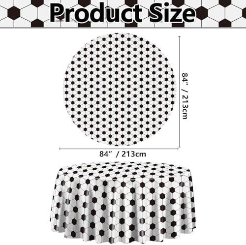 3 Pcs Soccer Tablecovers 84x84 Inch Party Decorations