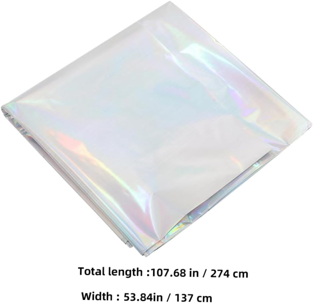 Healifty Rainbow Party Tablecloths 2pcs Multi-Functional