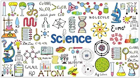 1pc Science Themed Table Cover for Kids Birthday Lab Party