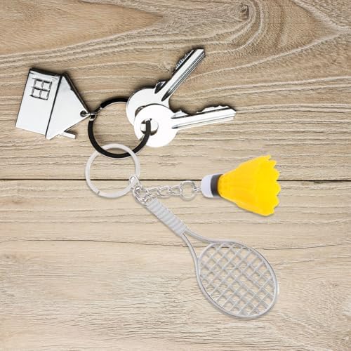LOGOFUN 24pcs Mini Badminton Keychain Set
