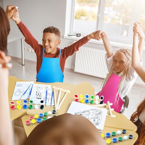 48PCS Kids Paint Art Set with Canvas and Easel