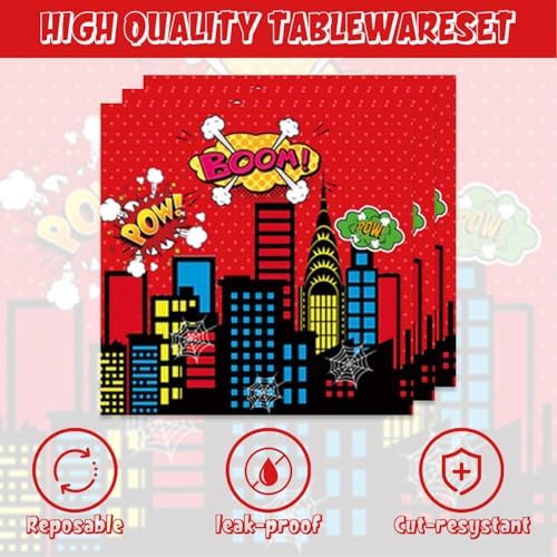 40 Pack Superhero Birthday Party Decorations