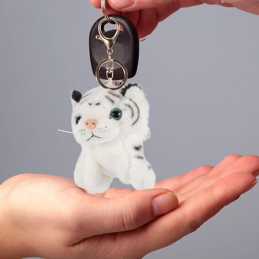 LUOZZY 4 Pcs Plush Tiger Keychains for Backpacks Handbags