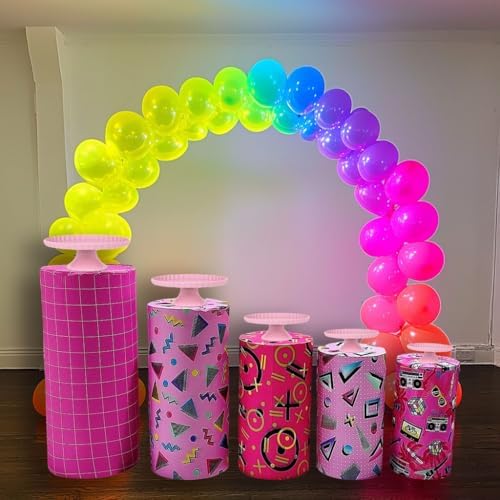 5 Piece Stretch Cylinder Covers for Birthday Party Decor