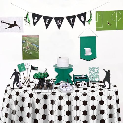 3 Pcs Soccer Tablecovers 84x84 Inch Party Decorations