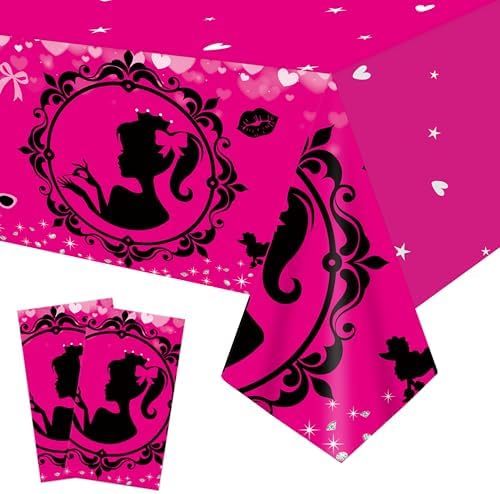 C L Cooper Life Hot Pink Princess Tablecloths Set of 2