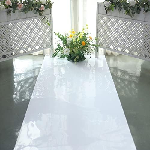 3ft x 65ft White Glossy Mirrored Wedding Aisle Runner