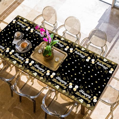 Happy Birthday Plastic Tablecloths 54x108 Inch