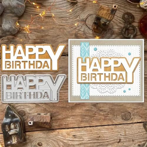 Metal Die Cut Embossing Stencils for Birthday Cards and Scrapbooking