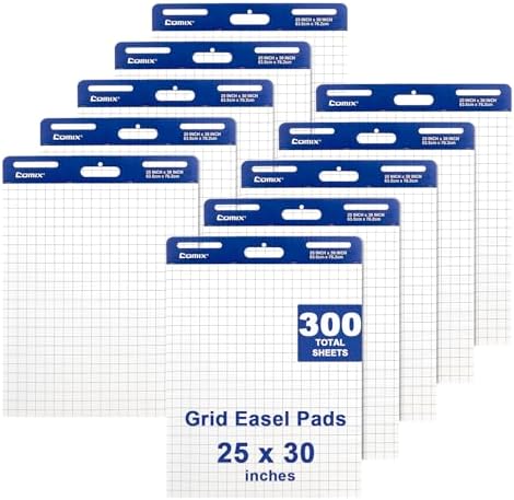Comix Grid Sticky Easel Pad 25x30 Inches