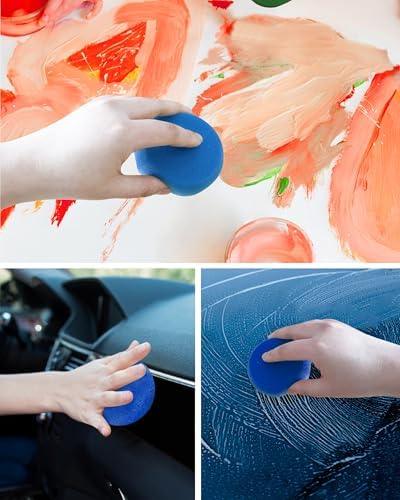 Round Synthetic Artist Sponges 12pcs 296inch Blue