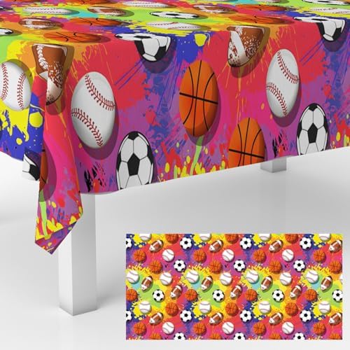 Junliang Sports Party Tablecloths 53x108 Inches