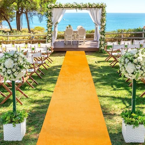 Gold Velvet Aisle Runner 45ftx20ft for Weddings and Parties