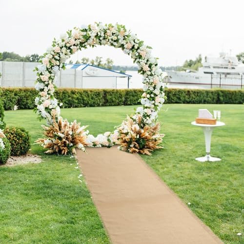 VitalCozy Jute Wedding Aisle Runner 40 x 50 Fringed