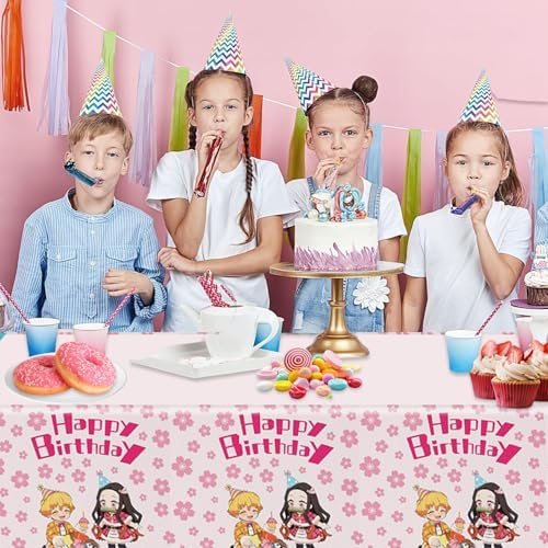 2Pcs Demon Tablecloth Disposable Tablecover for Birthday Party Decorations