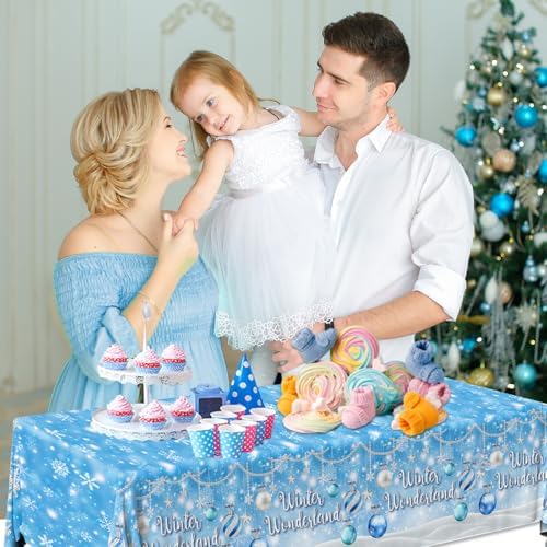 Winter Wonderland Tablecloth Set for Parties and Decorations