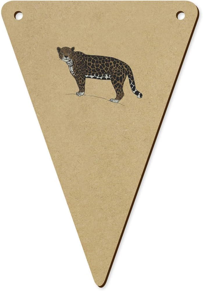 5 x 140mm Jaguar Stare Wooden Bunting Flags