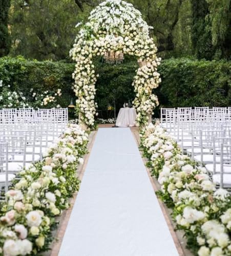 White Sequin Aisle Runner 3FTx15FT Wedding Carpet