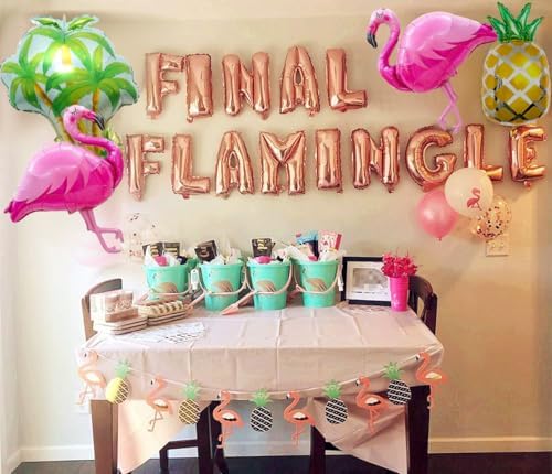 Rose Gold Final Flamingle Balloons Bachelorette Party Decor