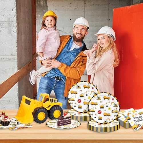 Construction Vehicle Party Set for 16 Guests