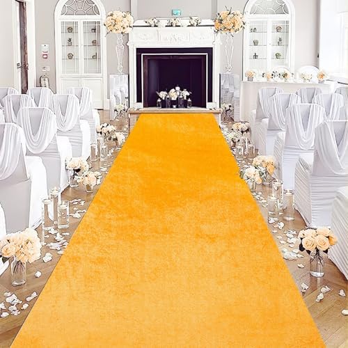 Gold Velvet Aisle Runner 45ftx20ft for Weddings and Parties