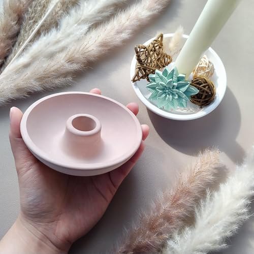 Wehous Round Candle Holder Mold for Resin Casting