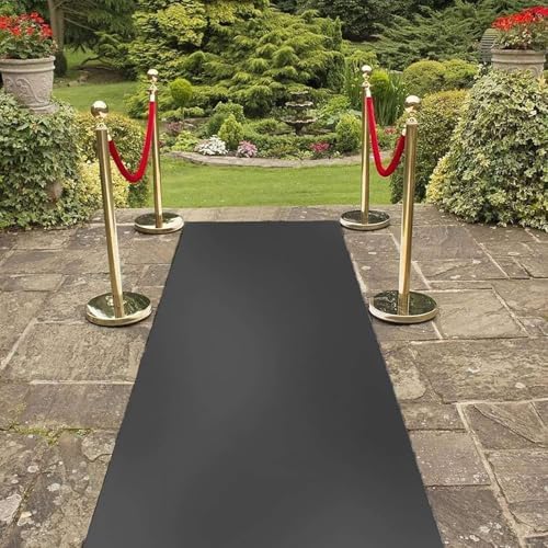 Efavormart 3FT x 50FT Black Glitter Aisle Runner